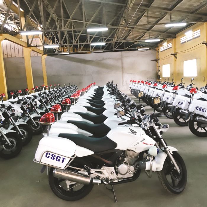 Xe Motor 250cc tuần tra giao thông